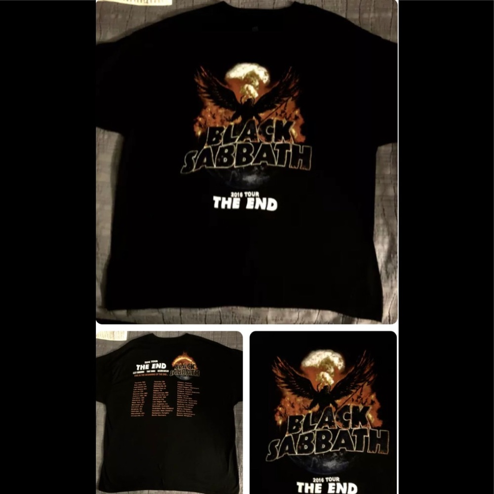 Black Sabbath The END 2016 Tour Tshirt Men’s XXL OZZY Osbourne Geezer Iommi NEW